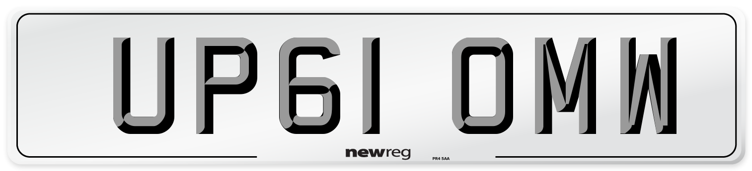 UP61 OMW Number Plate from New Reg